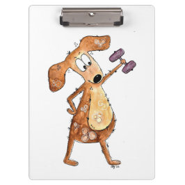 Carpeta De Pinza Pesos de levadura de perro marrón chiflado