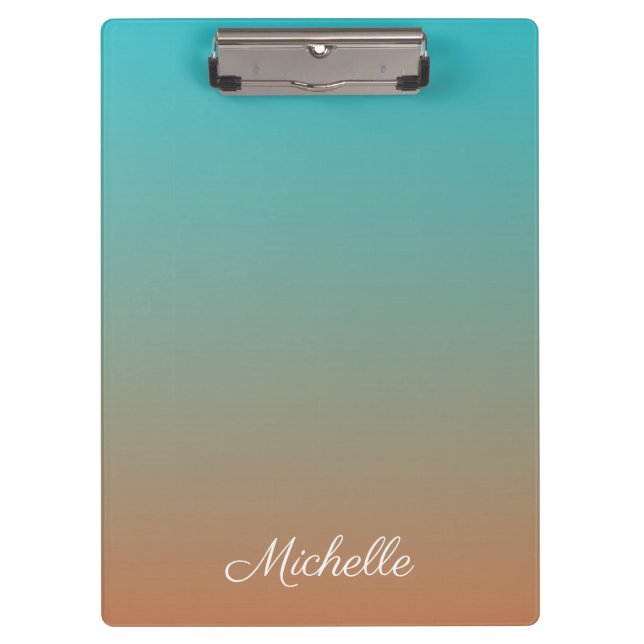 Carpeta De Pinza Pesos marrones y azules personalizados (Anverso)