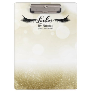 Carpeta De Pinza Pestañas Personalizadas Brillo Glamour Destello Br