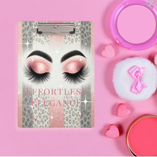 Carpeta De Pinza Pestañas postizas con brillo rosa Glam Blush