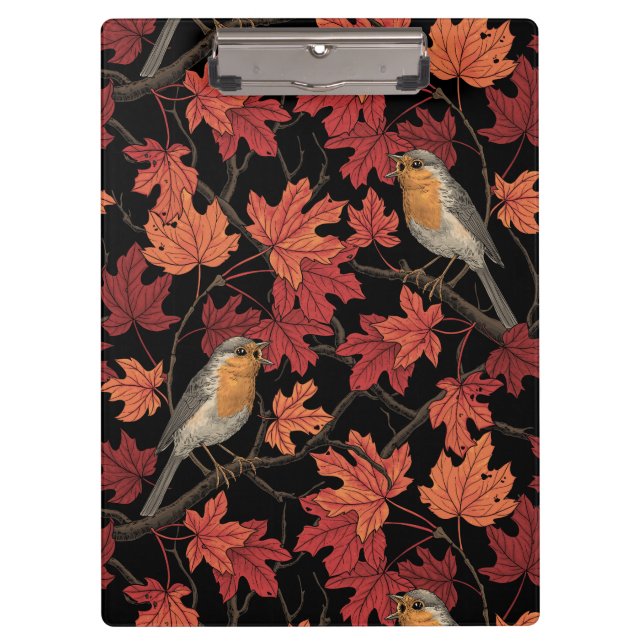 Carpeta De Pinza Petirrojos en arce (Anverso)