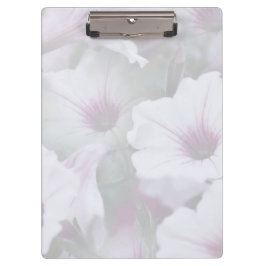 Carpeta De Pinza Petunias Rosadas Y Blancas