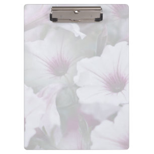 Carpeta De Pinza Petunias Rosadas Y Blancas