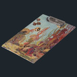 Carpeta De Pinza Pez ángel en coral, pez tropical vintage en océano<br><div class="desc">Ilustración vintage de vida marina,  pez ángel tropical nadando en un arrecife de coral. Ponte tu equipo de buzo,  nada con los peces y viaja bajo el agua hasta el fondo del mar azul profundo.</div>
