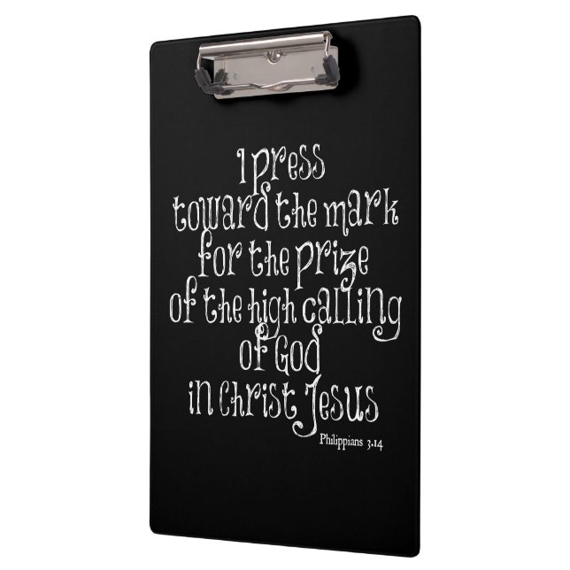 Carpeta De Pinza Philippians 3.14 Biblia Verse (Izquierda)