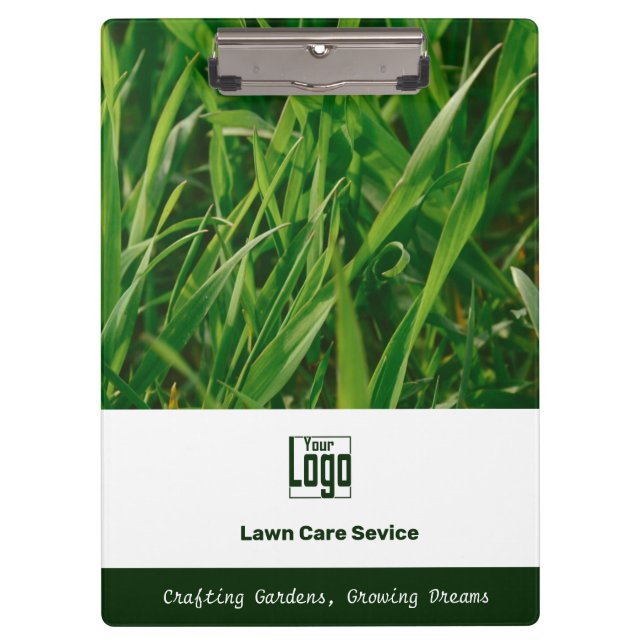 Carpeta De Pinza Photo Lawn Care Promotional Logo Motto QR code (Anverso)