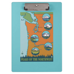 Carpeta De Pinza Picos del noroeste - 5 diversas montañas