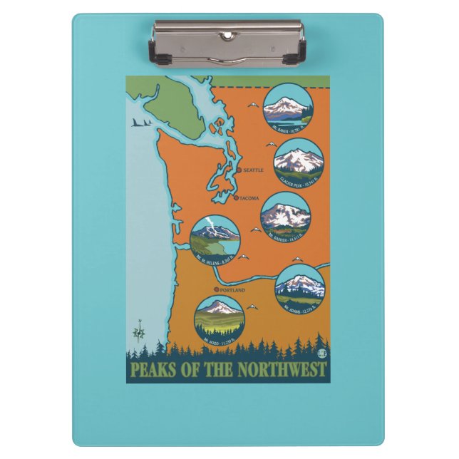Carpeta De Pinza Picos del noroeste - 5 diversas montañas (Anverso)