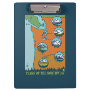 Carpeta De Pinza Picos del noroeste - 5 diversas montañas