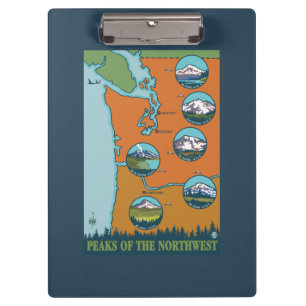 Carpeta De Pinza Picos del noroeste - 5 diversas montañas