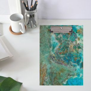 Carpeta De Pinza Piedra mineral de crisocolal azul