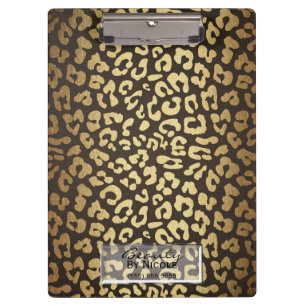 Carpeta De Pinza Piel animal leopardo Cheetah Imprimir Glam moderno