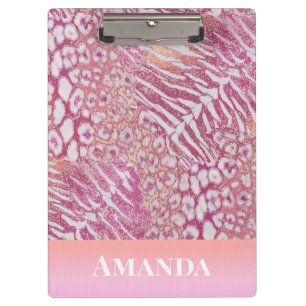 Carpeta De Pinza Piel de tigre leopardo