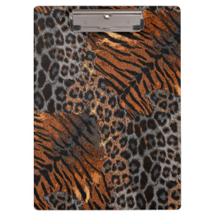 Carpeta De Pinza Piel de tigre leopardo