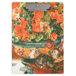 Carpeta De Pinza Pierre-Auguste Renoir Geraniums And Cats