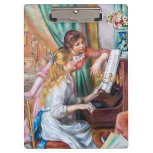 Carpeta De Pinza Pierre Auguste Renoir - Jóvenes Chicas en el piano