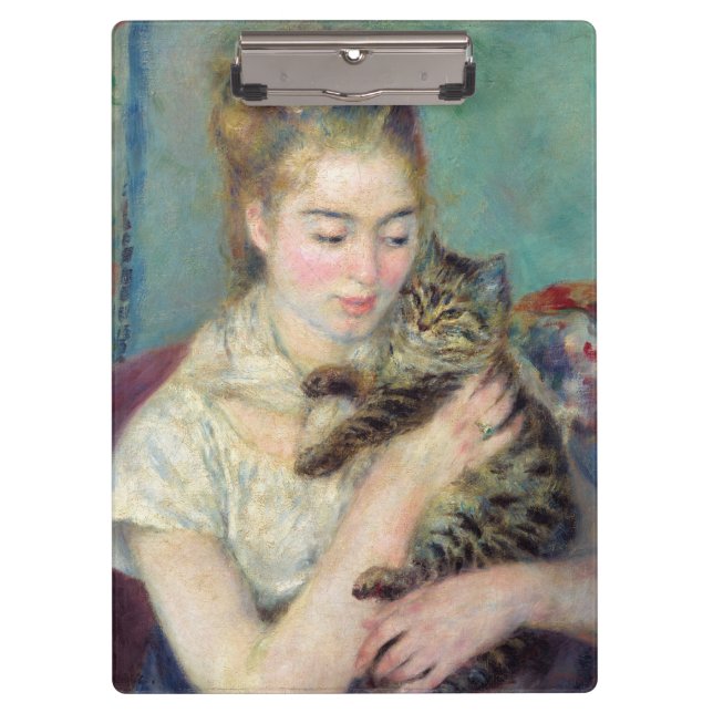 Carpeta De Pinza Pierre-Auguste Renoir - Mujer con un gato (Anverso)
