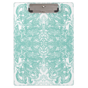 Carpeta De Pinza Pieza De Graffiti Azul Y Blanco