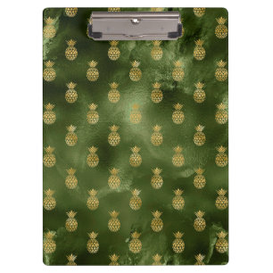 Carpeta De Pinza Piña Amarilla Verde Jungla Fruta Tropical
