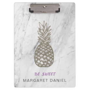 Carpeta De Pinza Piña Gris Sea Dulce Mármol Blanco