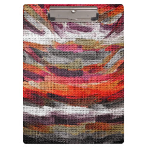 Carpeta De Pinza Pincel de pintura de color abstracto Burlap Rústic