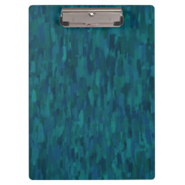 Carpeta De Pinza Pinceladas Impresionistas, Azul Marino, Verde Acuá