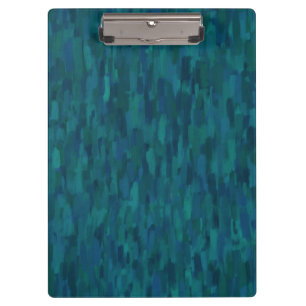 Carpeta De Pinza Pinceladas Impresionistas, Azul Marino, Verde Acuá