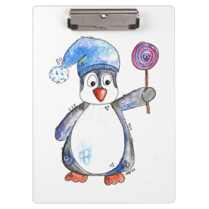 Carpeta De Pinza Pingüino caprichoso y chiflado