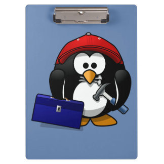 Carpeta De Pinza Pingüino del artesano del dibujo animado con el