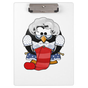 Carpeta De Pinza Pingüino dulce de la abuela del dibujo animado