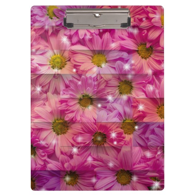 Carpeta De Pinza Pink Daisy Weave (Anverso)