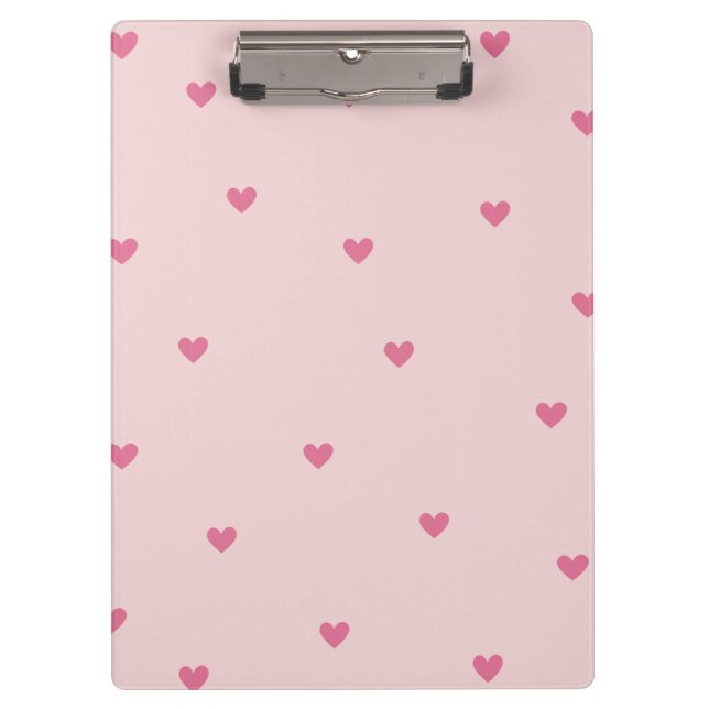Carpeta De Pinza Pink Hearts Seamless Pattern – Cute Valentine (Anverso)