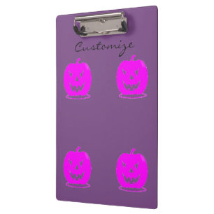 Carpeta De Pinza Pink Jack o'lantern Halloween Thunder_Cove