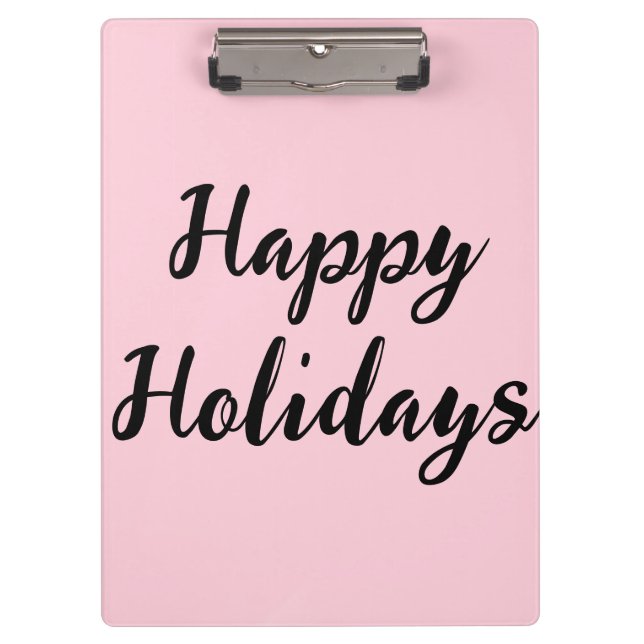 Carpeta De Pinza Pink pastel felices vacaciones Navidades estilo si (Anverso)