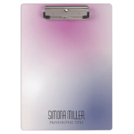 Carpeta De Pinza Pink Purple White Minimalist Aesthetic Gradient