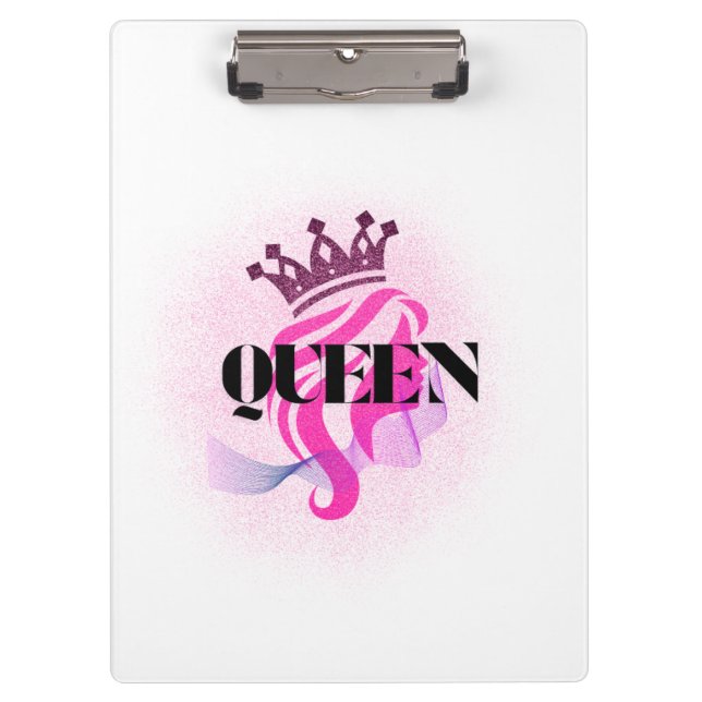 Carpeta De Pinza Pink Queen Crown Design – Confident Feminine Power (Anverso)