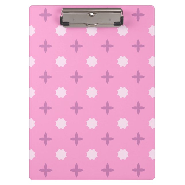 Carpeta De Pinza Pink Star Petal Dot Pattern (Anverso)