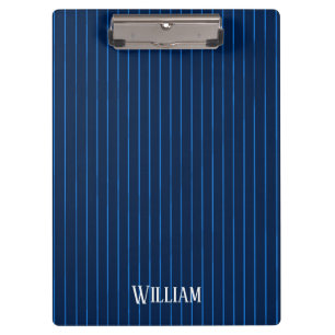 Carpeta De Pinza Pinstripes azul marino personalizadas