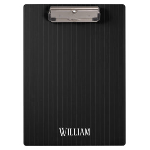 Carpeta De Pinza Pinstripes negras personalizadas