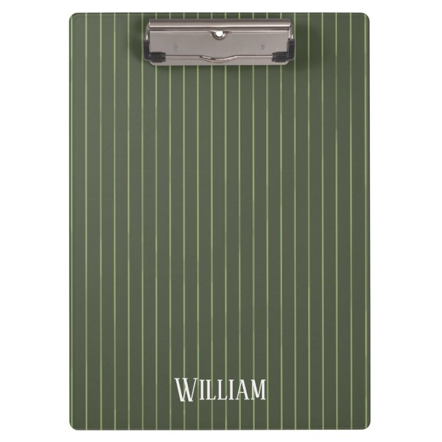 Carpeta De Pinza Pinstripes verdes de oliva (Anverso)