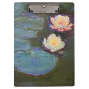 Carpeta De Pinza Pintado de naves acuáticas de Monet Water Lily Lil