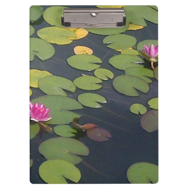 Carpeta De Pinza Pintado de Water Lily Pond (Anverso)