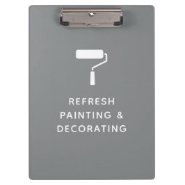 Carpeta De Pinza Pintor Y Decorador Nombre De La Empresa Gray