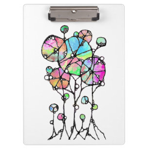 Carpeta De Pinza Pintura a mano - Grupo de árboles abstractos 3