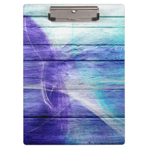 Carpeta De Pinza Pintura abstracta de madera de época #6