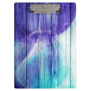 Carpeta De Pinza Pintura abstracta de madera de época #7