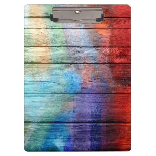 Carpeta De Pinza Pintura acrílica colorida sobre la madera #2