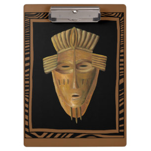 Carpeta De Pinza Pintura africana de la máscara de Chariklia Zarri