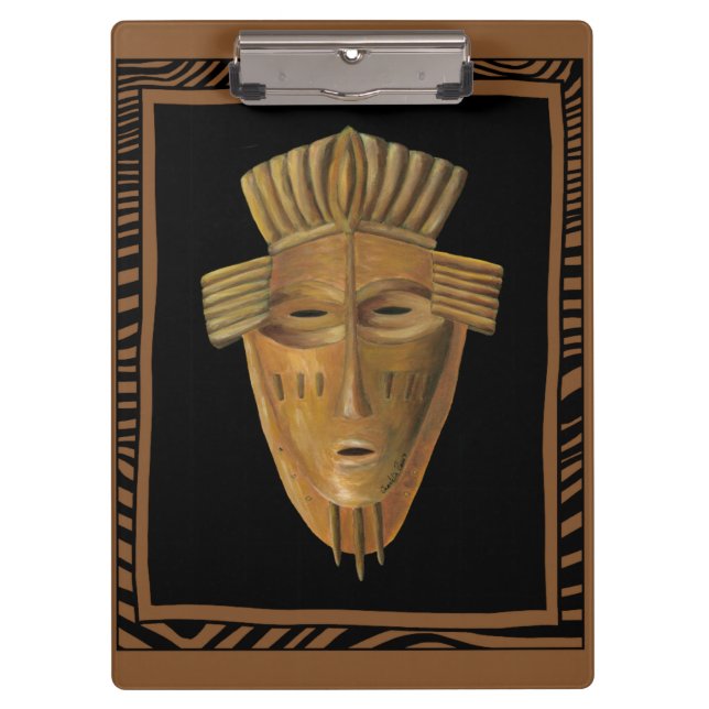 Carpeta De Pinza Pintura africana de la máscara de Chariklia Zarris (Anverso)