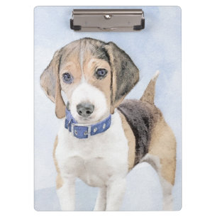 Carpeta De Pinza Pintura Beagle - Arte Perro Original Cuto